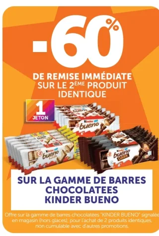 Gamme de barres chocolatées Kinder Bueno
