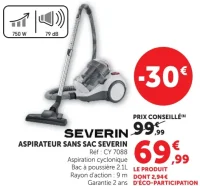 Aspirateur sans sac Severin Réf : CY 7088
