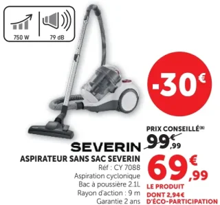 Aspirateur sans sac Severin Réf : CY 7088