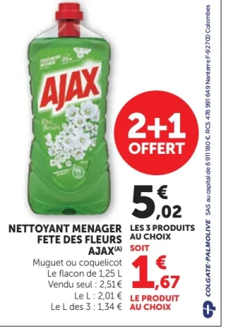 NETTOYANT MENAGER FETE DES FLEURS AJAX(A)