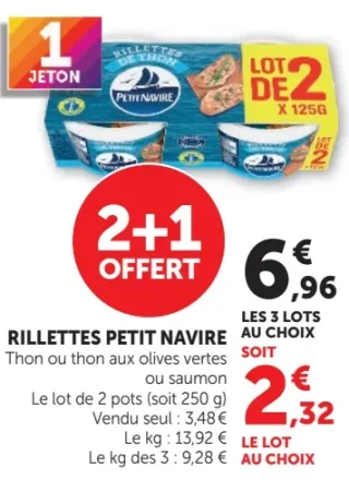 Rillettes Petit Navire Thon ou saumon