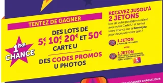 Le Grand Jeu des Magasins U - Tentez de gagner des lots de 5€, 10€, 20€ et 50€ sur la Carte U