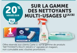Gamme des nettoyants multi-usages U