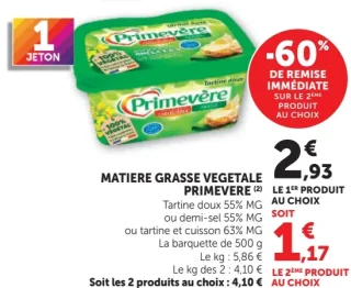 Matière Grasse Végétale Primevère