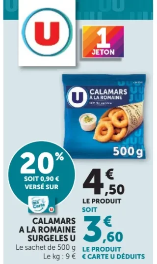 CALAMARS A LA ROMAINE SURGELES U