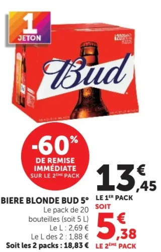 Bière blonde Bud 5°