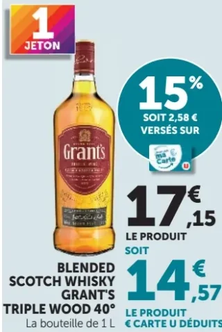 Blended Scotch Whisky Grant's Triple Wood 40°