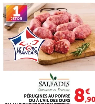 Pérugines au poivre ou à l'ail des ours ou au piment d'Espelette Salfadis