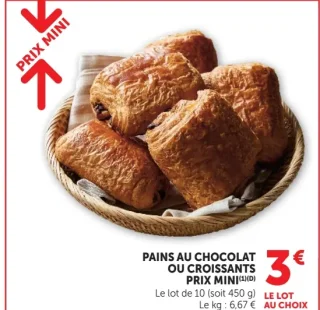 Pains au chocolat ou croissants