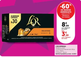 Café en capsules L'OR ESPRESSO Delizioso x30