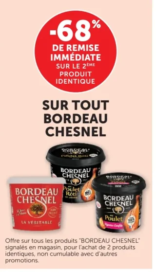 -68% sur le 2eme produit Bordeau Chesnel