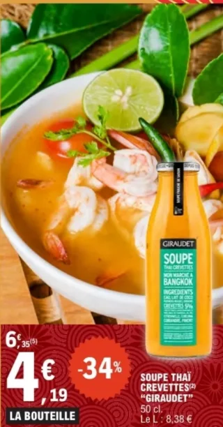 Soupe Thaï Crevettes Giraudet