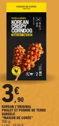 KOREAN L'ORIGINAL POULET ET POMME DE TERRE SURGELÉ "MAISON DE CORÉE"