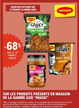 Produits de la gamme Asie "Maggi"