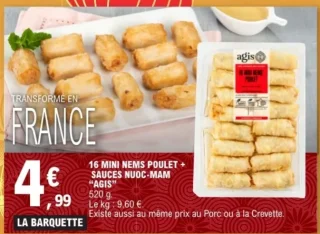 16 mini nems poulet + sauces nuoc-mam Agis