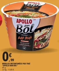 NOUILLES INSTANTANÉES PAD THAÏ "APOLLO DAN BOL"