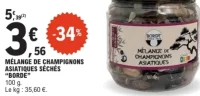 Mélange de champignons asiatiques séchés Borde