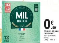 Feuilles de brick Mil Brick 10 + 2 offertes