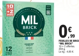 Feuilles de brick Mil Brick 10 + 2 offertes
