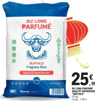 Riz long parfumé qualité supérieure Buffalo