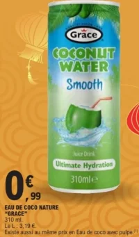 EAU DE COCO NATURE "GRACE" 310ml
