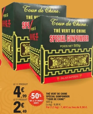 THÉ VERT DE CHINE SPÉCIAL GUNPOWDER "TOUR DE CHINE"