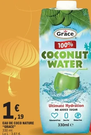 EAU DE COCO NATURE "GRACE" 330ml