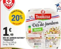 Dés de jambon nature Tradilège