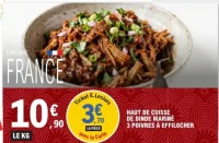 Haut de cuisse de dinde mariné 3 poivres à effilocher