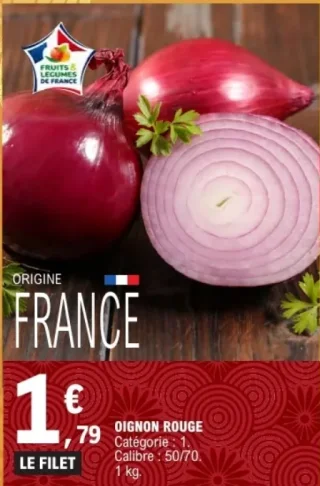 Oignon rouge filet France 1kg