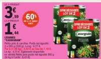 Petits pois & carottes Cassegrain