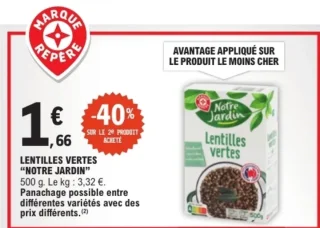 Lentilles vertes Notre Jardin