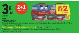 THON "PETIT NAVIRE" Émietté