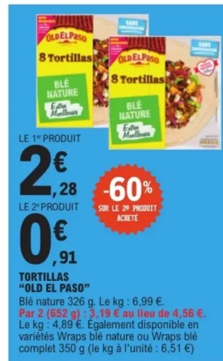 TORTILLAS "OLD EL PASO"