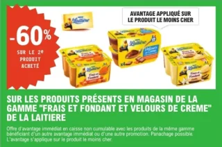 Gamme "Frais et Fondant et Velours de Crème" de La Laitière