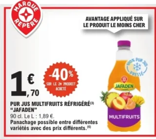 Pur Jus Multifruits Réfrigéré Jafaden