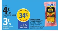 Chorizo doux Cesar Moroni