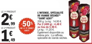L'intense, spécialité de viande séchée Saint Azay