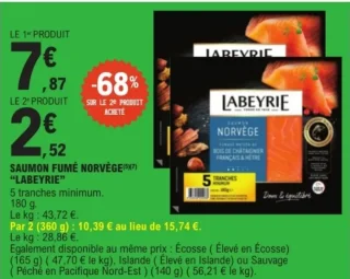 Saumon fumé Norvège Labeyrie