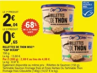 Rillettes de Thon MSC Cap Océan