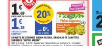 8 Palets de légumes choux-fleurs, brocolis et carottes surgelés Notre Jardin 300g