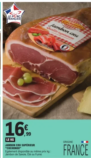 Jambon Cru Supérieur "COCHONOU"