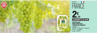 Raisin blanc sans pépins HVE Panier du Primeur