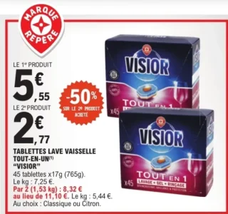 TABLETTES LAVE VAISSELLE TOUT-EN-UN "VISIOR"