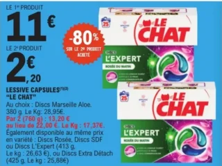 Lessive capsules Le Chat Discs L'Expert