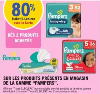 Gamme Pampers (Baby-Dry, Pants, Baby Wipes)