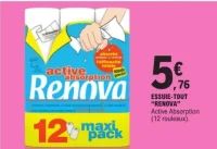 Essuie-tout Renova Active Absorption (12 rouleaux)
