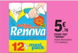 Essuie-tout Renova Active Absorption (12 rouleaux)