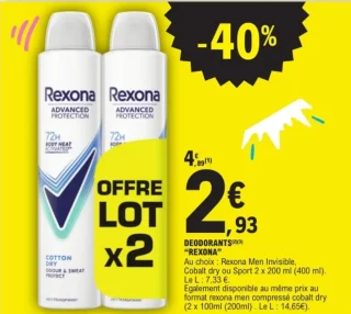 Déodorants Rexona