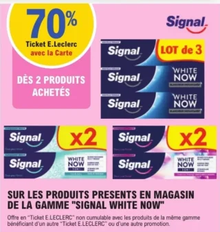 SUR LES PRODUITS PRESENTS EN MAGASIN DE LA GAMME "SIGNAL WHITE NOW"